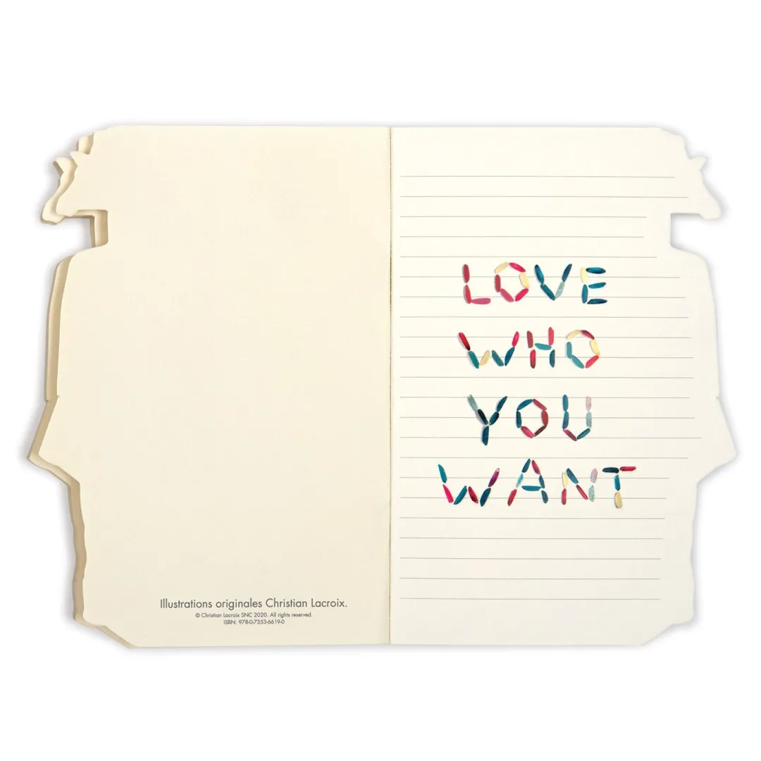 Galison Christian Lacroix Heritage Collection Love Who You Want Die-Cut Notebook