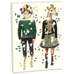 Galison Christian Lacroix Heritage Collection Love Who You Want Set of Two Shaped Jigsaw Puzzles