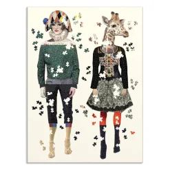 Galison Christian Lacroix Heritage Collection Love Who You Want Set of Two Shaped Jigsaw Puzzles