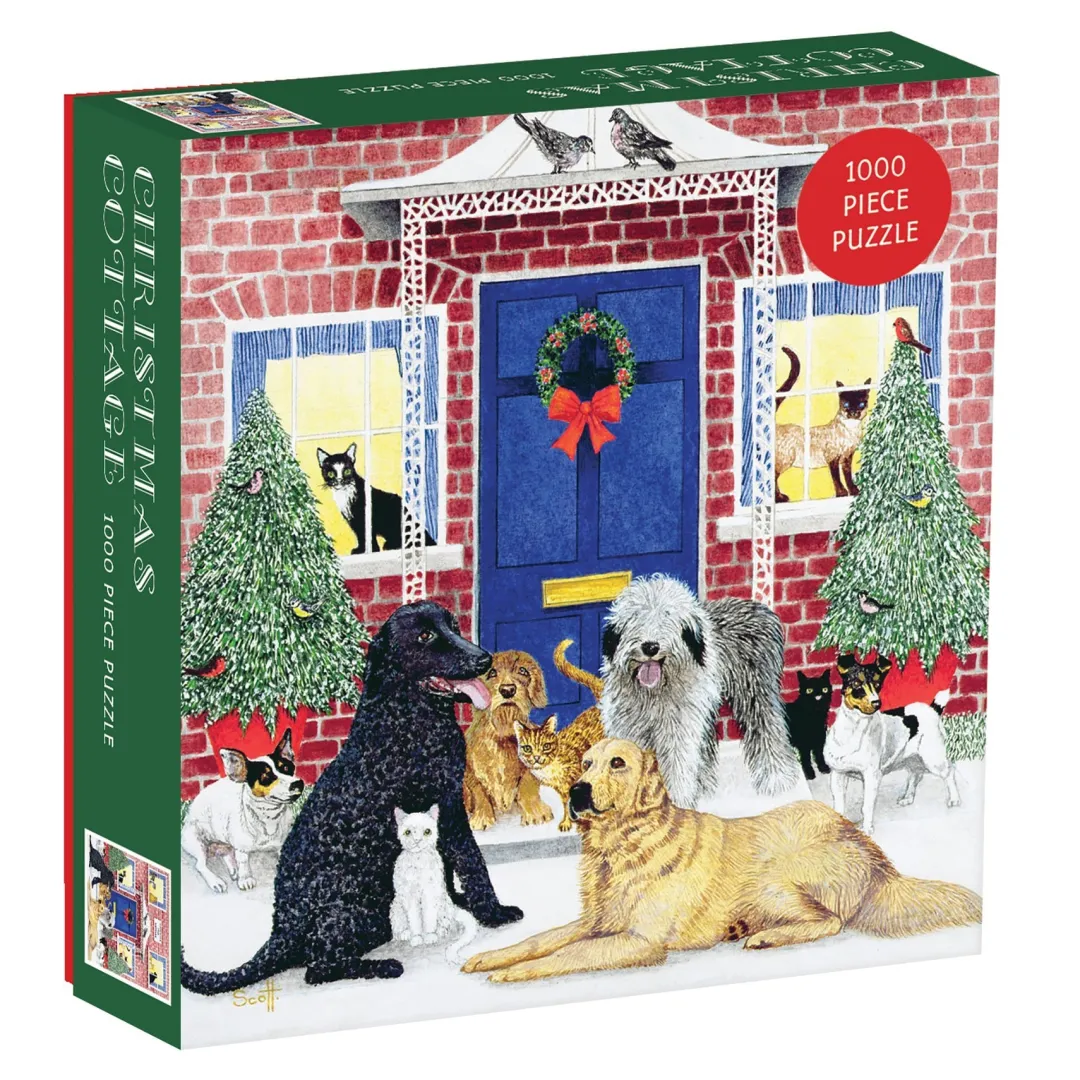 Galison Christmas Cottage 1000 Piece Jigsaw Puzzle