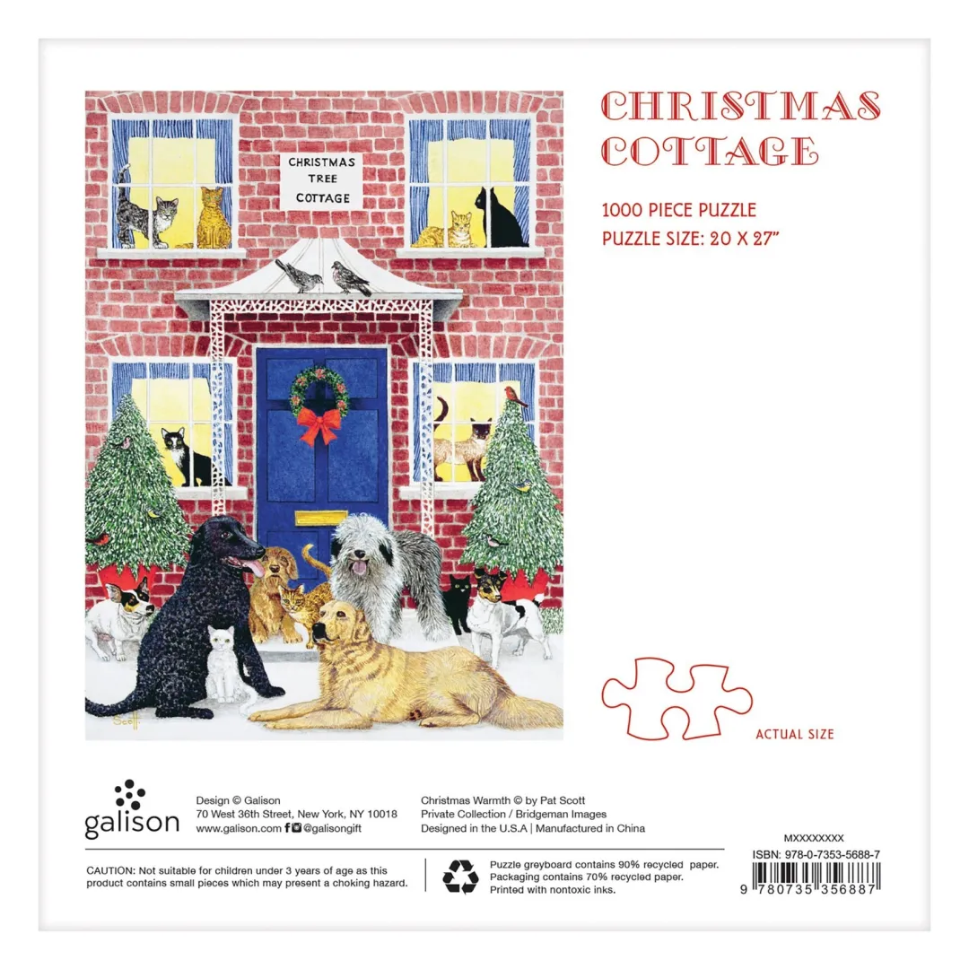 Galison Christmas Cottage 1000 Piece Jigsaw Puzzle