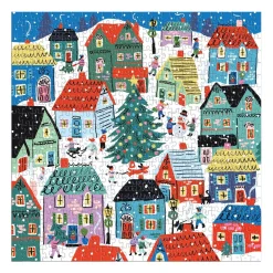 Galison Christmas in the Village 500 Piece House Puzzle