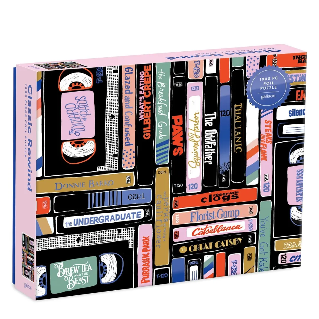 Galison Classic Rewind 1000 Piece Foil Jigsaw Puzzle