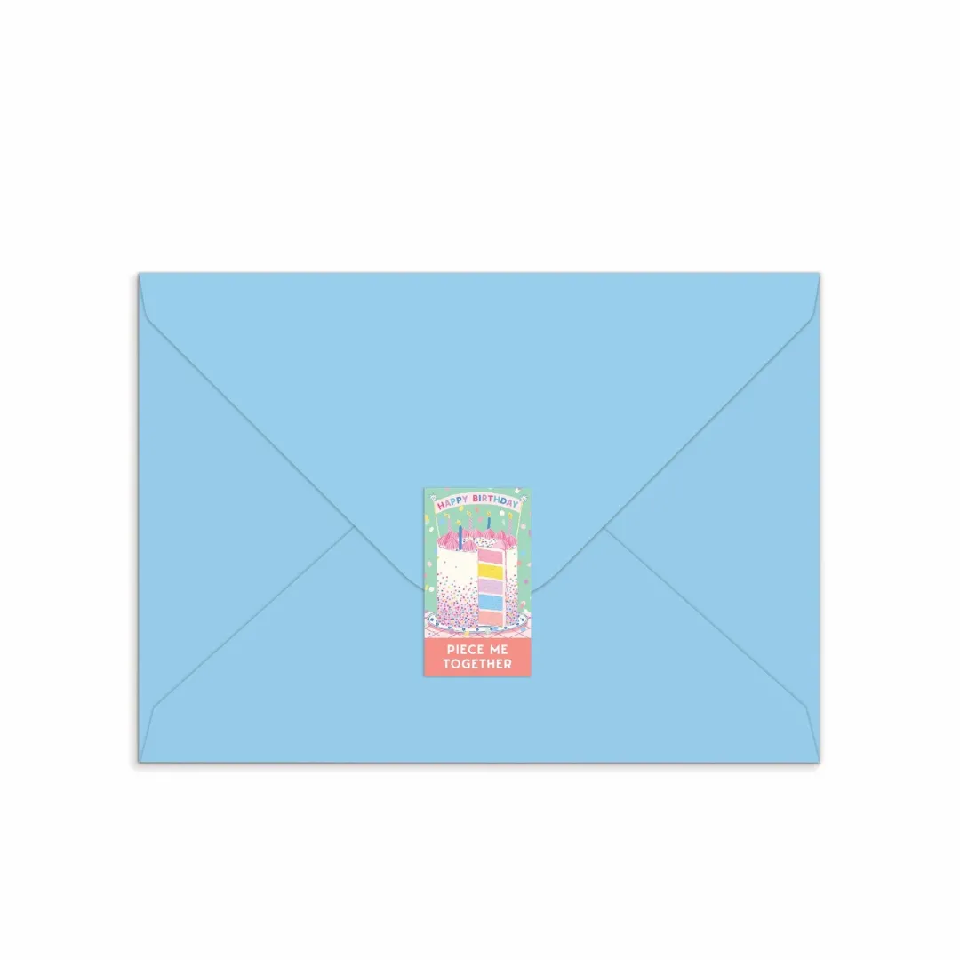 Galison Confetti Birthday Cake Greeting Card Puzzle