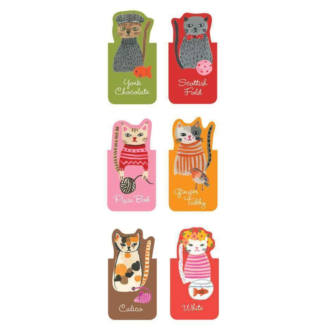 Galison Cool Cats Magnetic Bookmarks