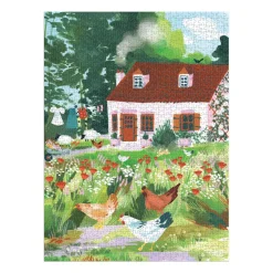Galison Cottage Wildflowers 1000 Piece Puzzle in a Square Box