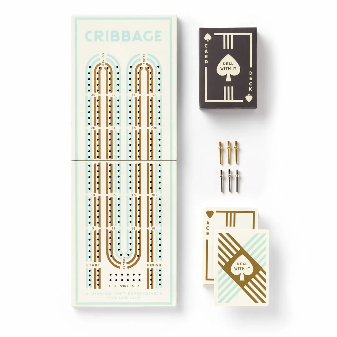 Galison Cribbage In A Box Cribbage Game Set