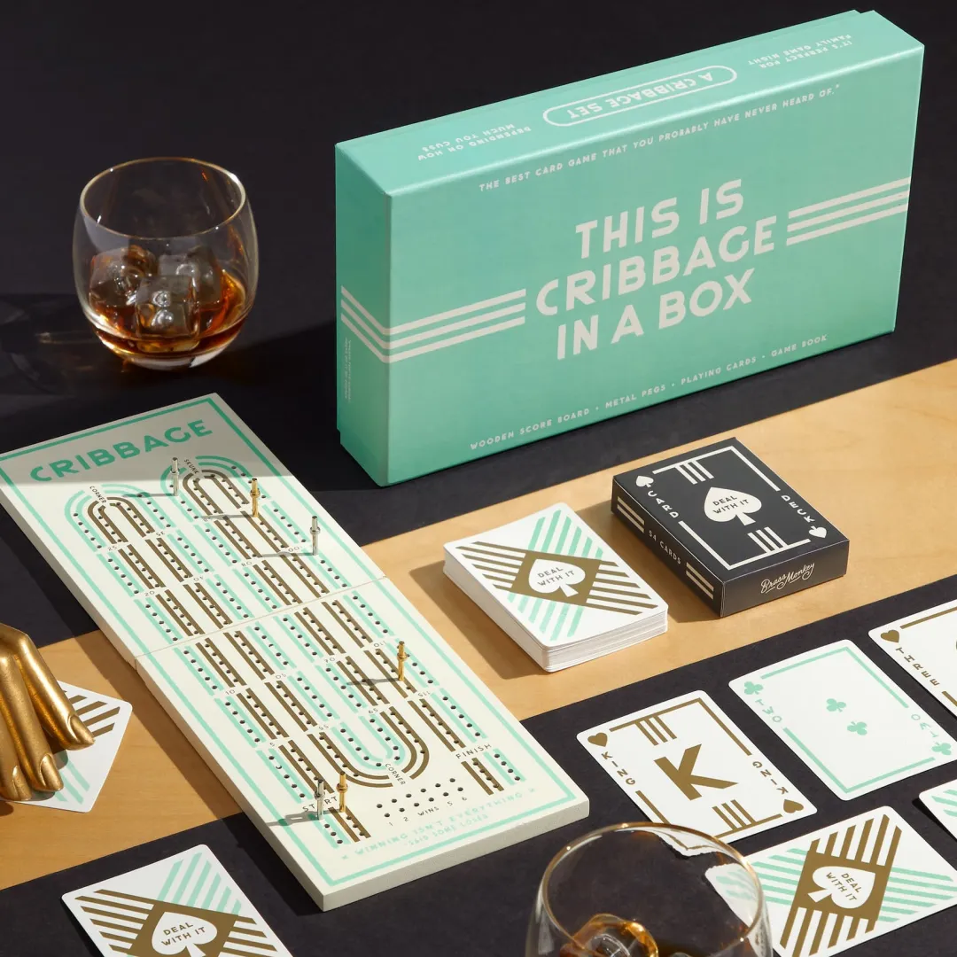 Galison Cribbage In A Box Cribbage Game Set