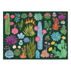 Galison Desert Flora 1000 Piece Jigsaw Puzzle with Shaped Pieces