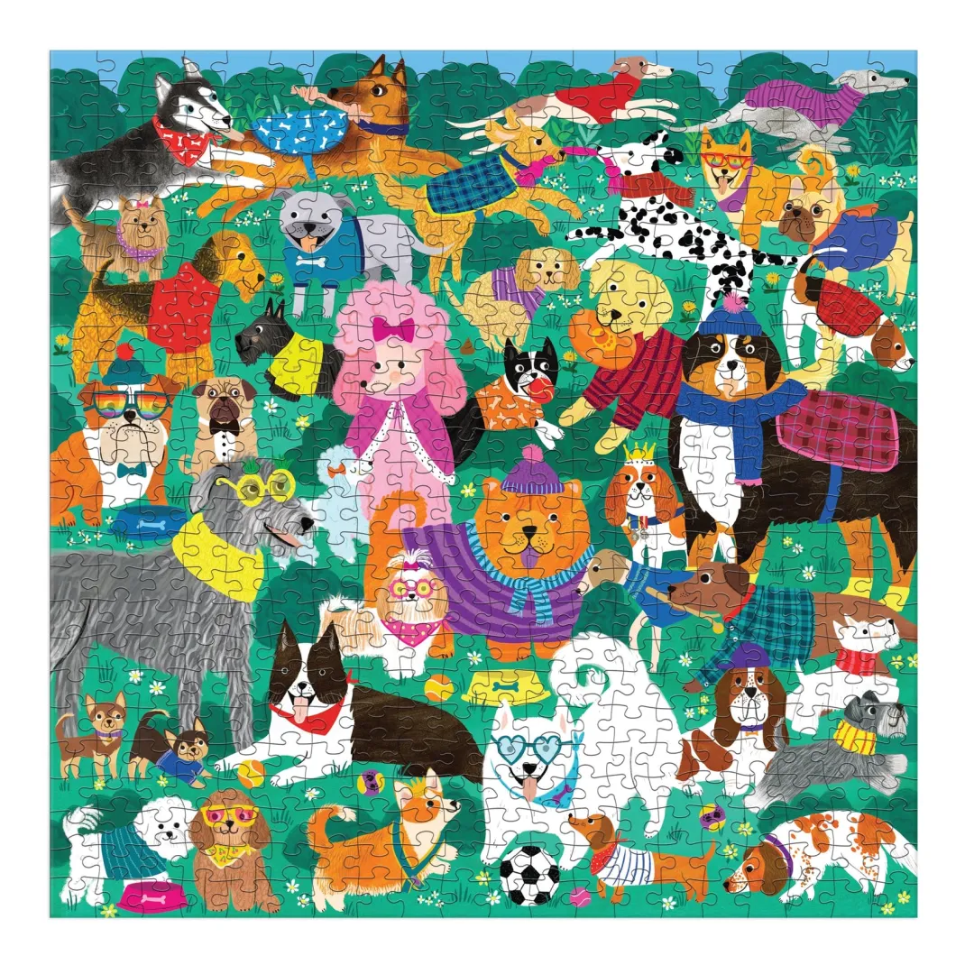 Galison Doggone Days 500 Piece Family Puzzle