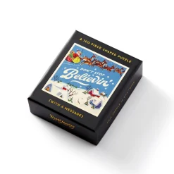 Galison Don't Stop Believin' 100 Piece Mini Shaped Puzzle