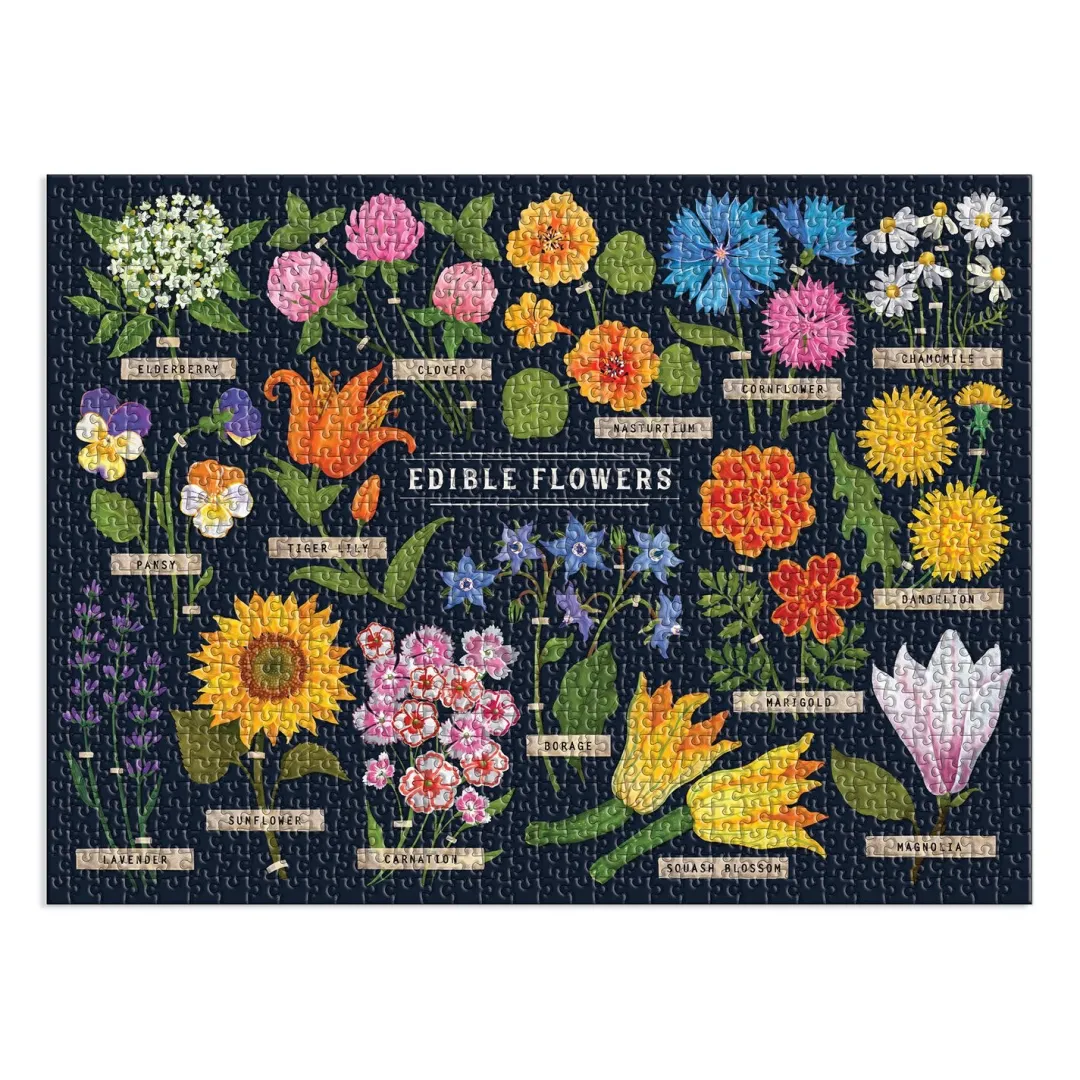 Galison Edible Flowers 1000 Piece Jigsaw Puzzle