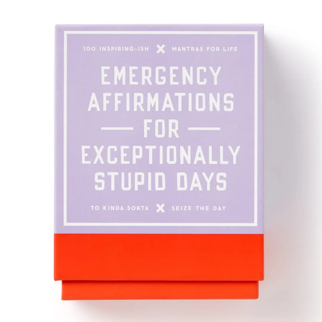 Galison Emergency Affirmations for Exceptionally Stupid Days Card Deck