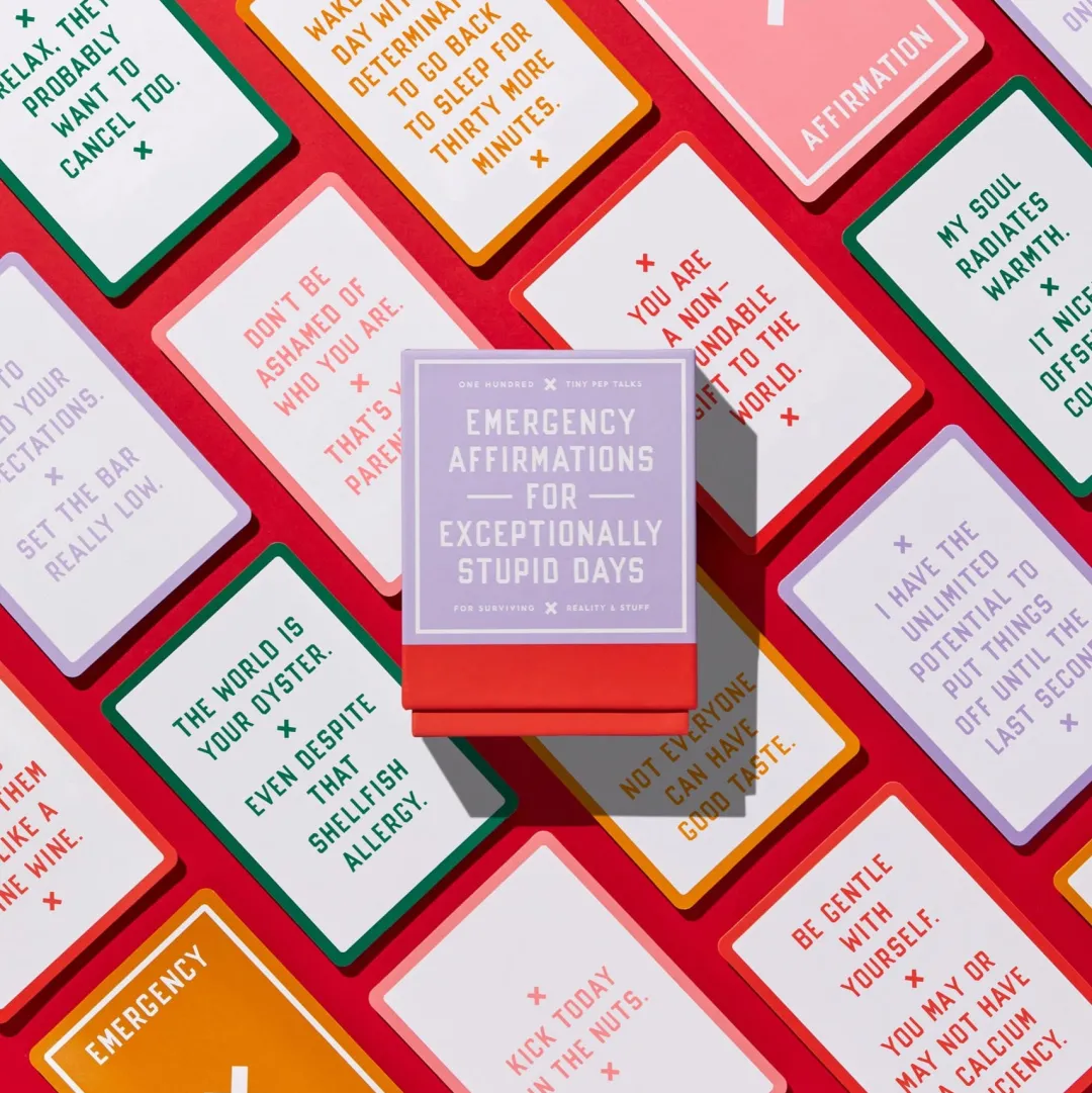 Galison Emergency Affirmations for Exceptionally Stupid Days Card Deck