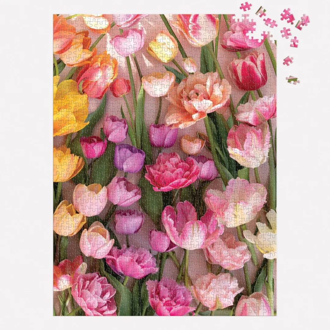 Galison Ephemeral Tulips 1000 Piece Puzzle