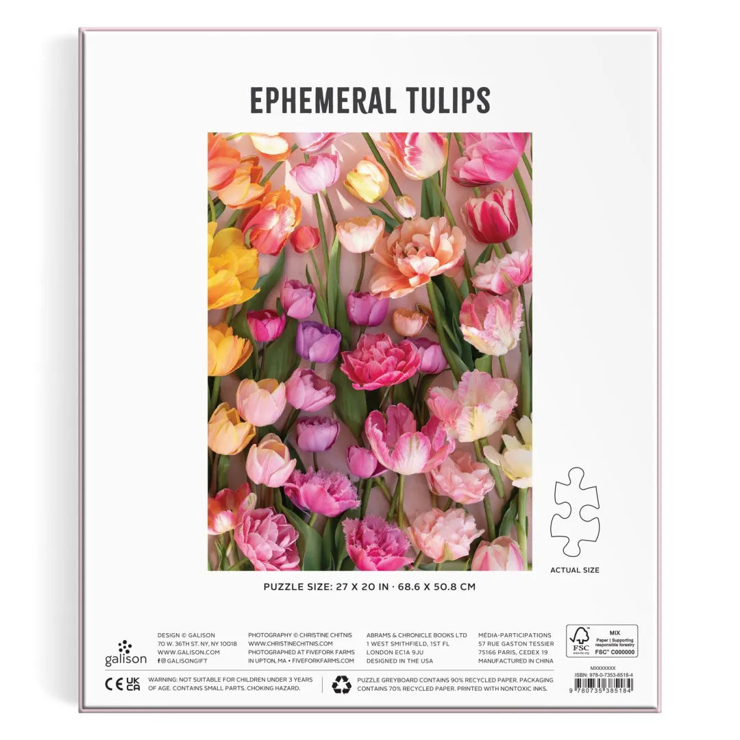 Galison Ephemeral Tulips 1000 Piece Puzzle