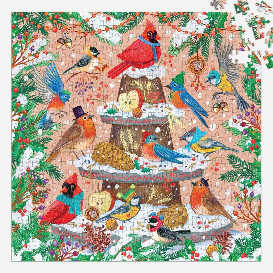 Galison Festive Feathers 500 Piece Foil Puzzle