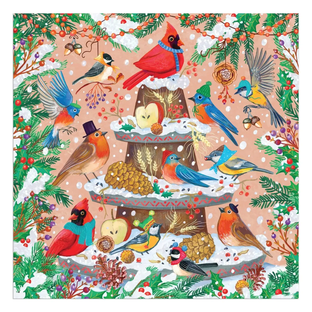 Galison Festive Feathers 500 Piece Foil Puzzle