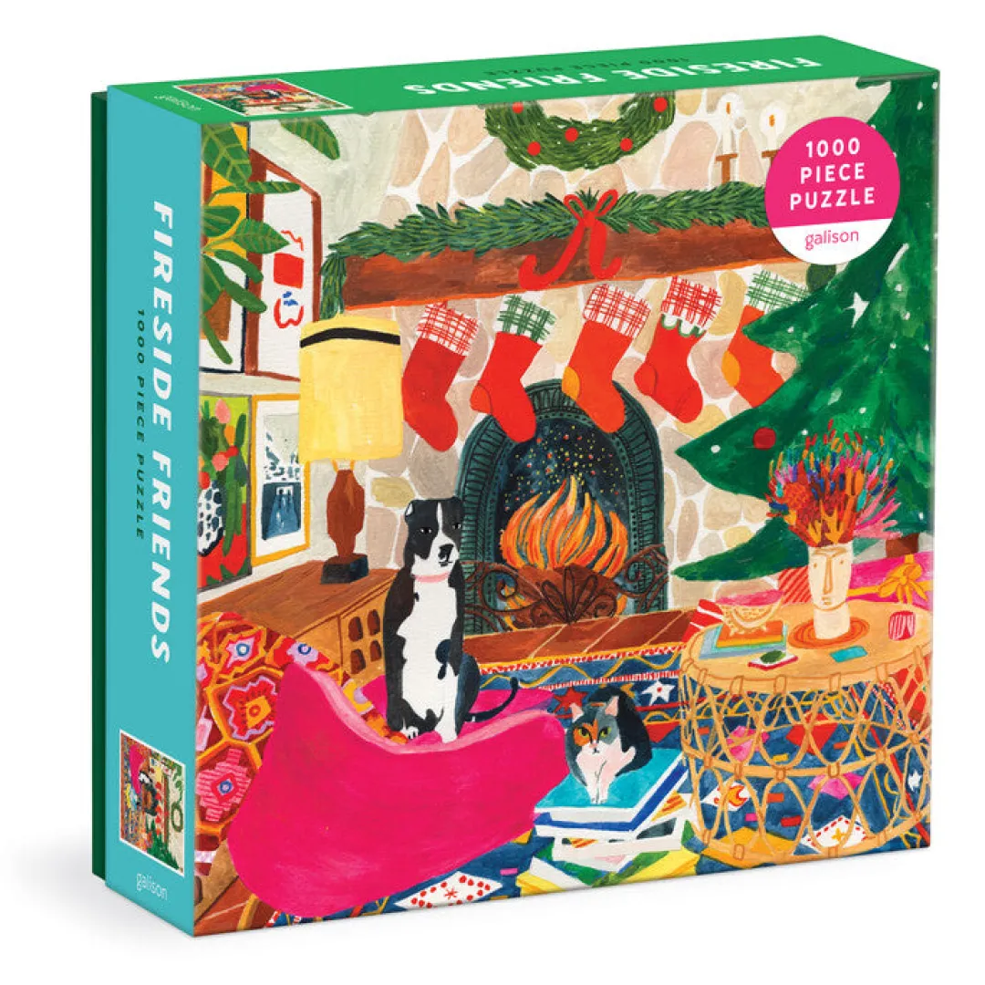 Galison Fireside Friends 1000 Piece Puzzle