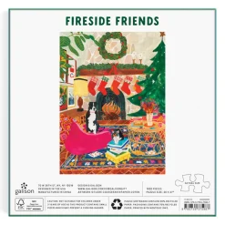 Galison Fireside Friends 1000 Piece Puzzle
