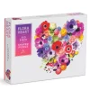 Galison Flora Heart 750 Piece Shaped Puzzle