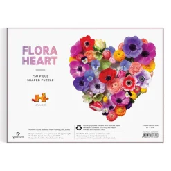 Galison Flora Heart 750 Piece Shaped Puzzle
