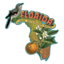 Galison Florida Mini Shaped Jigsaw Puzzle