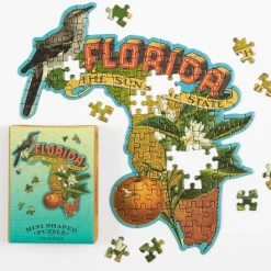 Galison Florida Mini Shaped Jigsaw Puzzle