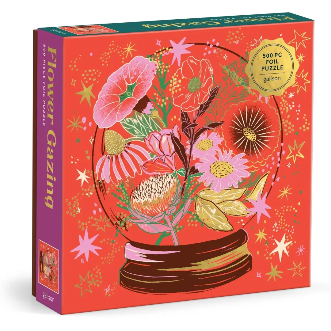 Galison Flower Gazing 500 Piece Foil Puzzle