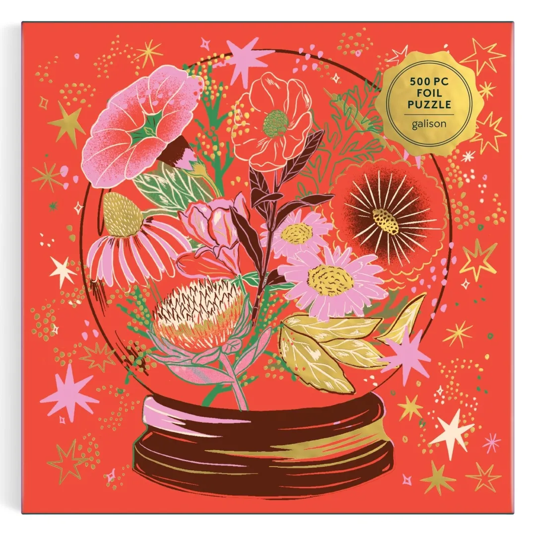 Galison Flower Gazing 500 Piece Foil Puzzle