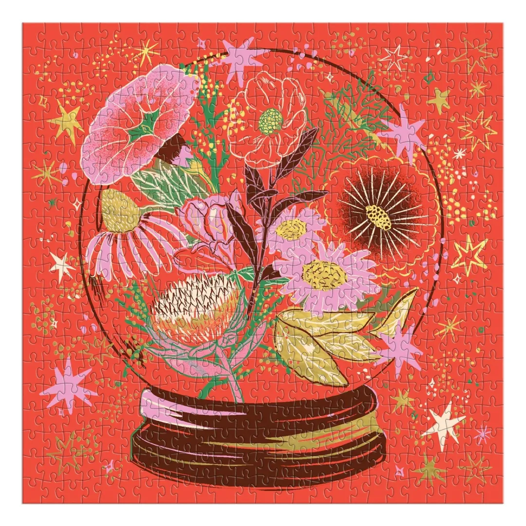 Galison Flower Gazing 500 Piece Foil Puzzle