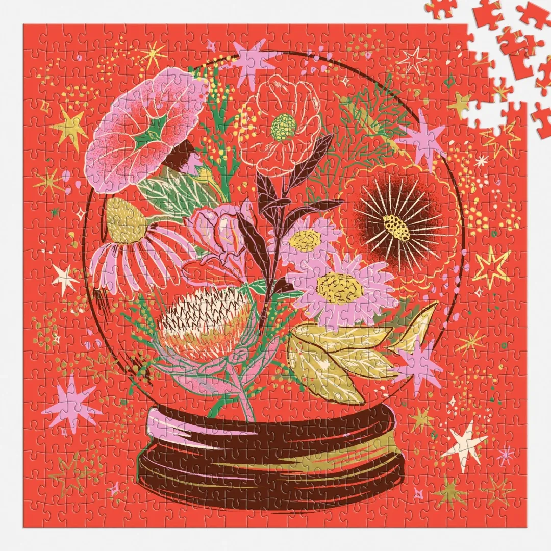 Galison Flower Gazing 500 Piece Foil Puzzle