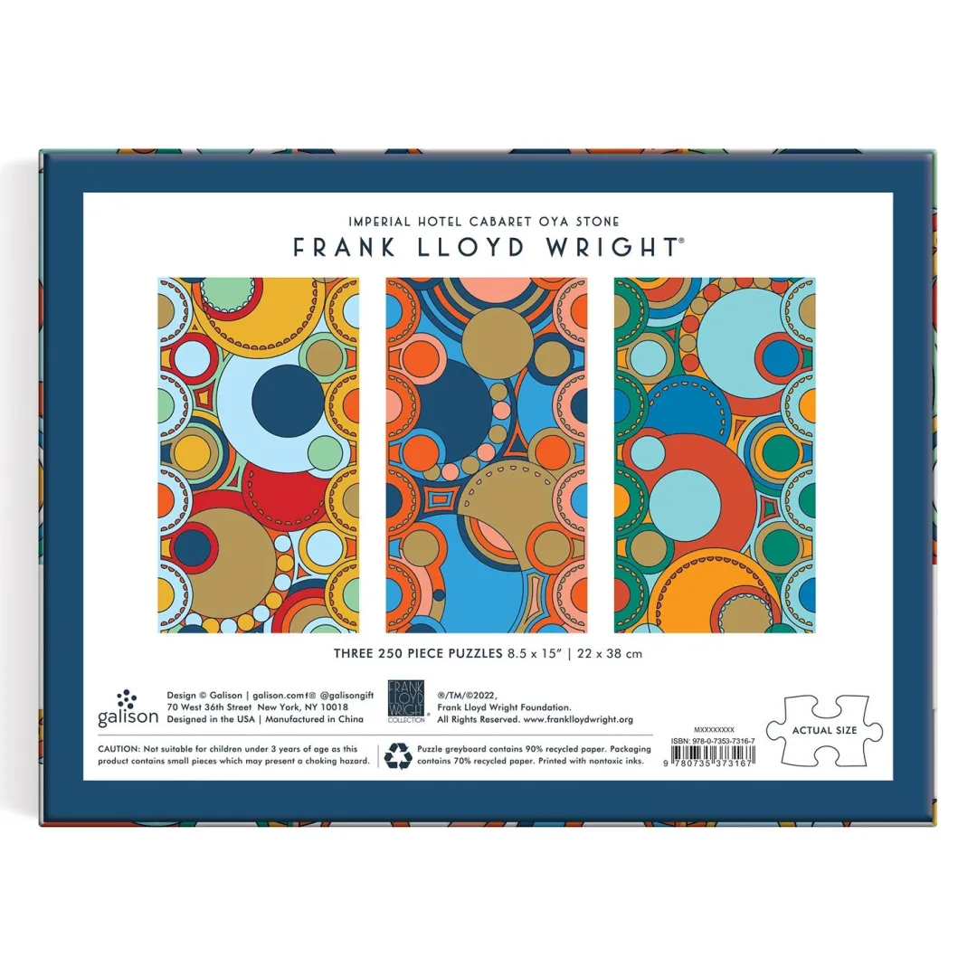 Galison Frank Lloyd Wright Imperial Hotel Multi Puzzle Set