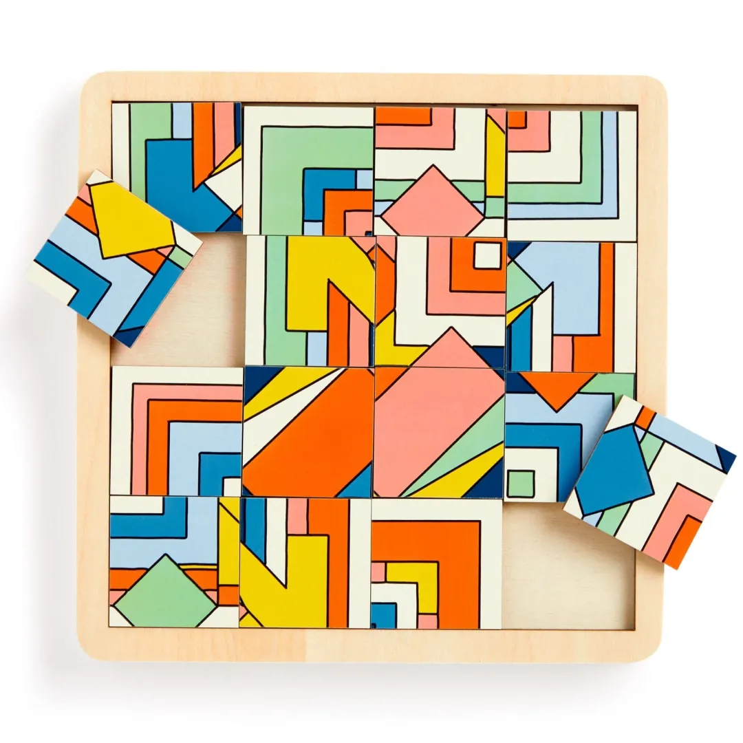 Galison Frank Lloyd Wright Imperial Hotel 2-in-1 Sliding Wood Puzzle