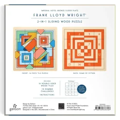 Galison Frank Lloyd Wright Imperial Hotel 2-in-1 Sliding Wood Puzzle