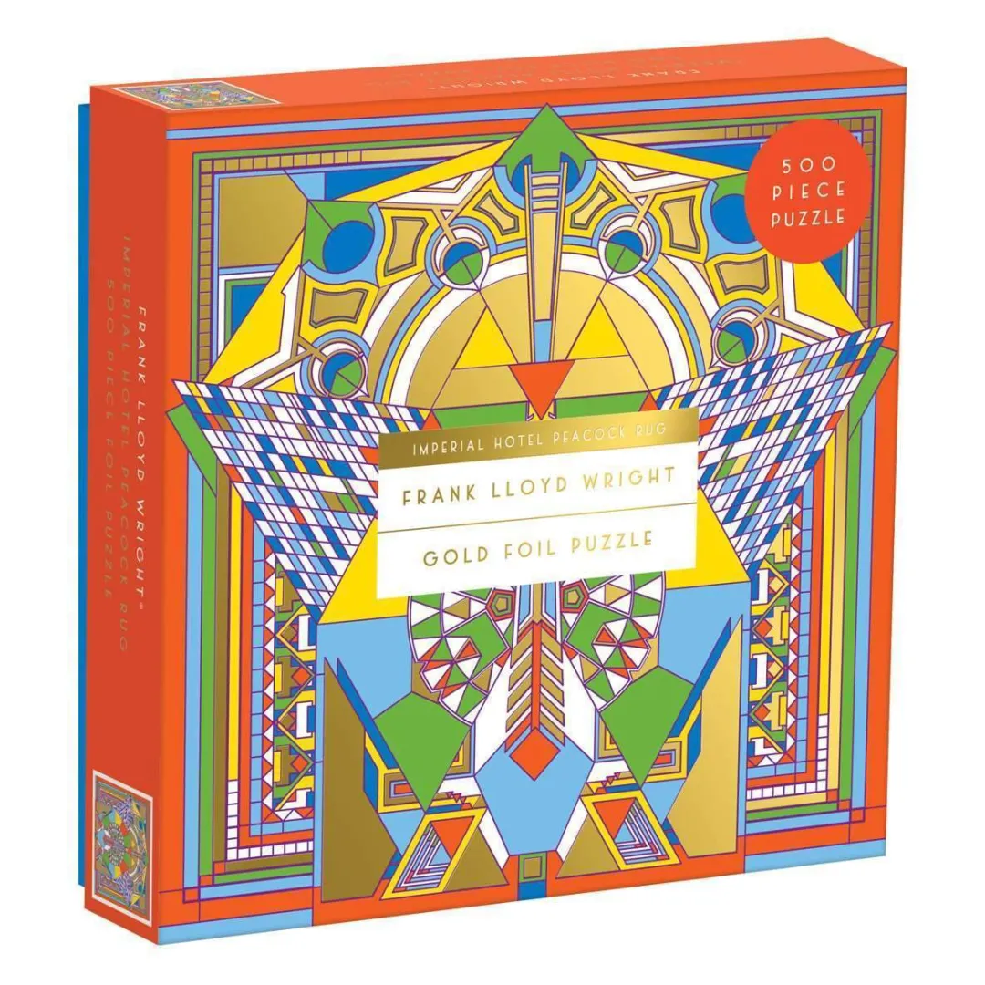 Galison Frank Lloyd Wright Imperial Hotel Peacock Rug 500 Piece Foil Jigsaw Puzzle