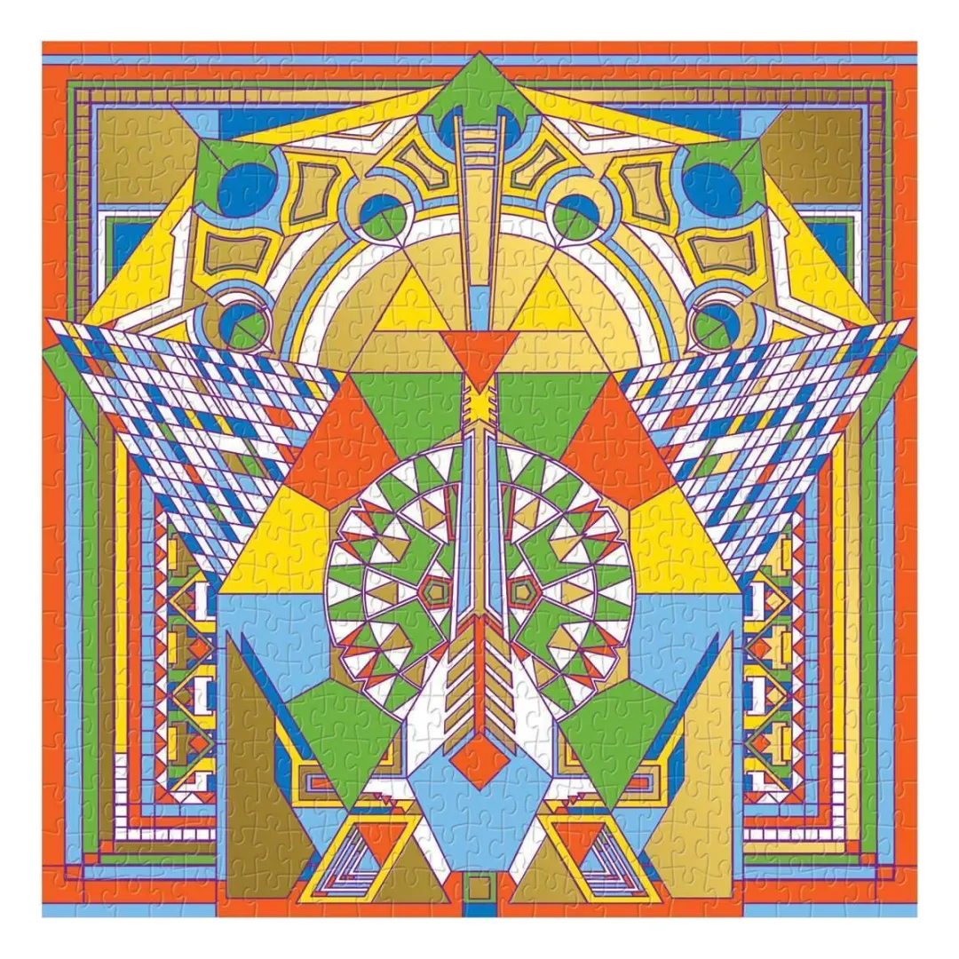 Galison Frank Lloyd Wright Imperial Hotel Peacock Rug 500 Piece Foil Jigsaw Puzzle