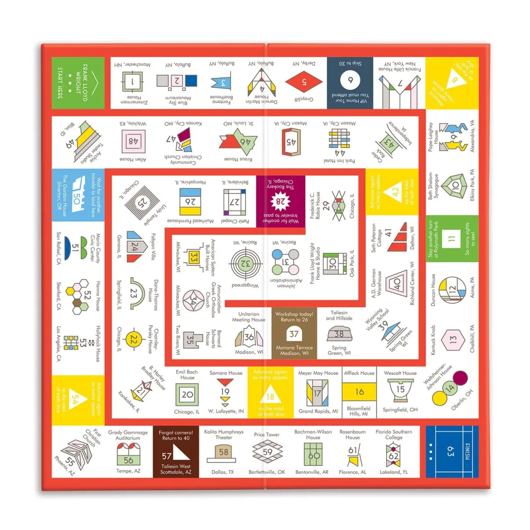 Galison Frank Lloyd Wright 2-In-1 Game Set