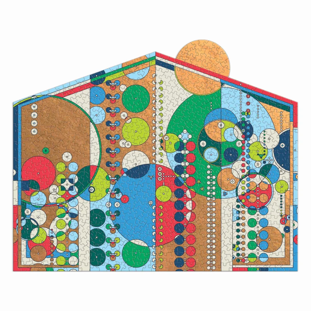 Galison Frank Lloyd Wright Midway Mural 750 Piece Shaped Foil Puzzle