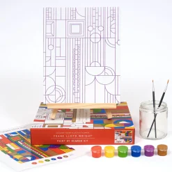 Galison Frank Lloyd Wright Saguaro Cactus and Forms Paint By Number Kit