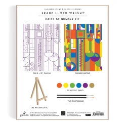 Galison Frank Lloyd Wright Saguaro Cactus and Forms Paint By Number Kit