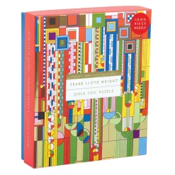 Galison Frank Lloyd Wright Saguaro Cactus And Forms Foil Stamped 1000 Piece Jigsaw Puzzle