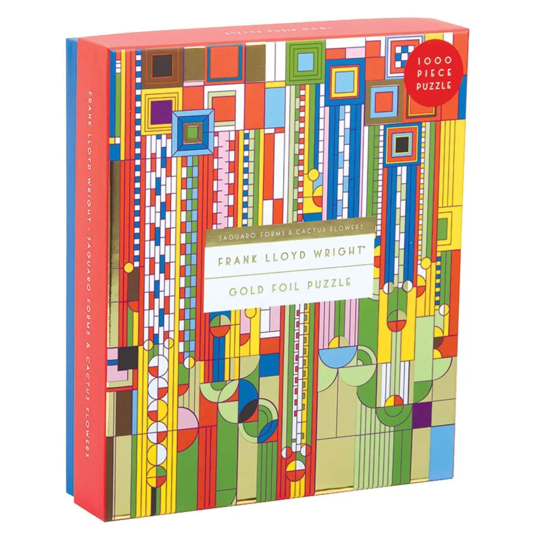 Galison Frank Lloyd Wright Saguaro Cactus And Forms Foil Stamped 1000 Piece Jigsaw Puzzle