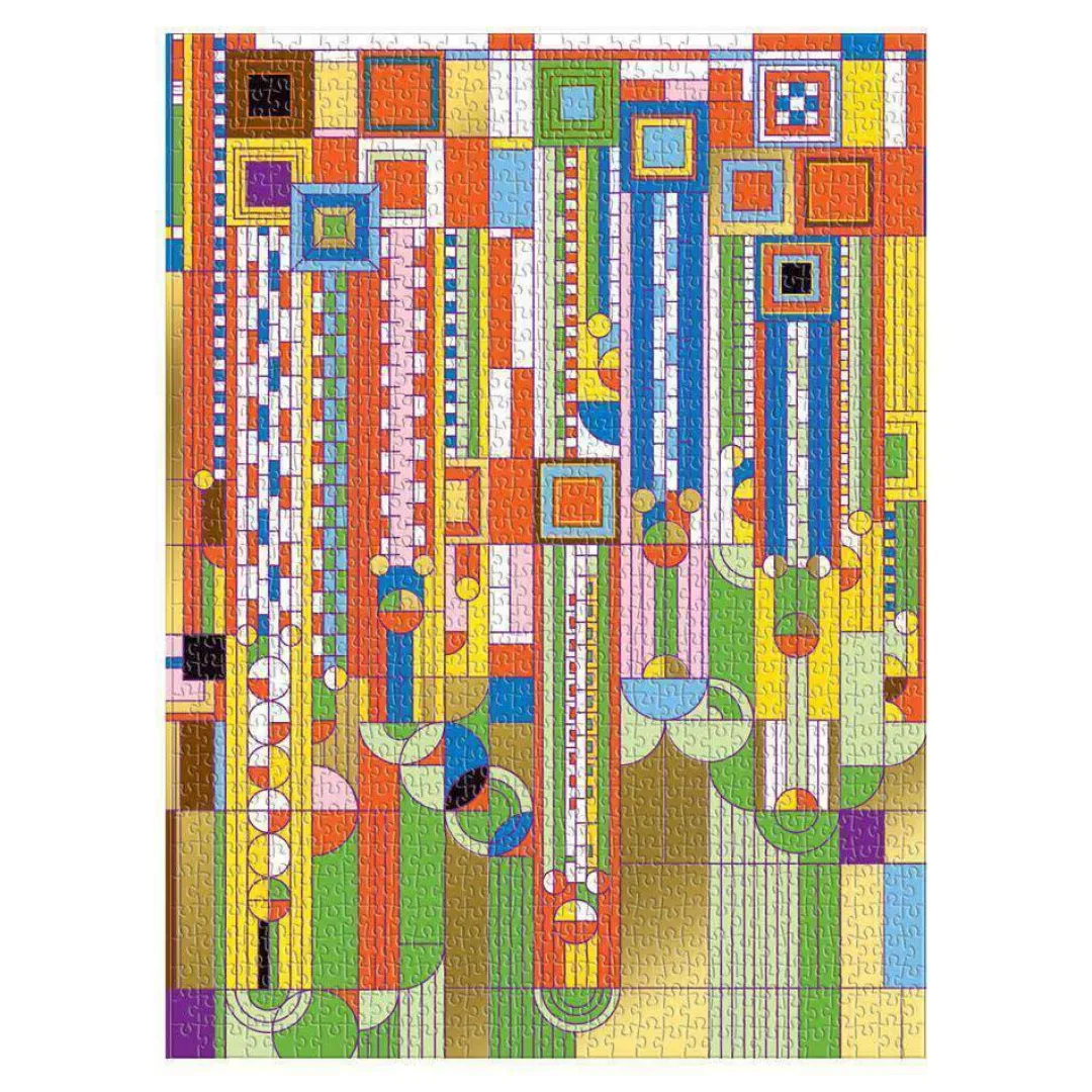 Galison Frank Lloyd Wright Saguaro Cactus And Forms Foil Stamped 1000 Piece Jigsaw Puzzle