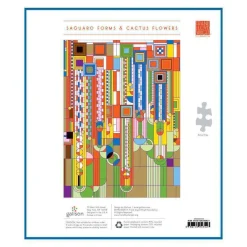 Galison Frank Lloyd Wright Saguaro Cactus And Forms Foil Stamped 1000 Piece Jigsaw Puzzle