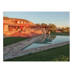 Galison Frank Lloyd Wright Taliesin and Taliesin West Double-Sided 500 Piece Jigsaw Puzzle