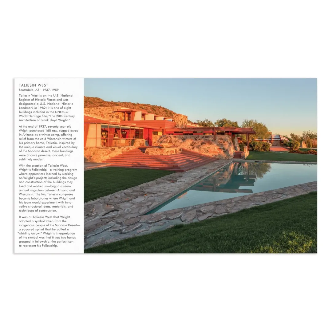 Galison Frank Lloyd Wright Taliesin and Taliesin West Double-Sided 500 Piece Jigsaw Puzzle