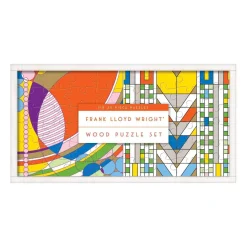 Galison Frank Lloyd Wright Wooden Jigsaw Puzzle Set