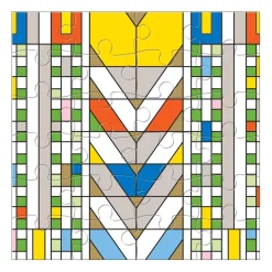 Galison Frank Lloyd Wright Wooden Jigsaw Puzzle Set