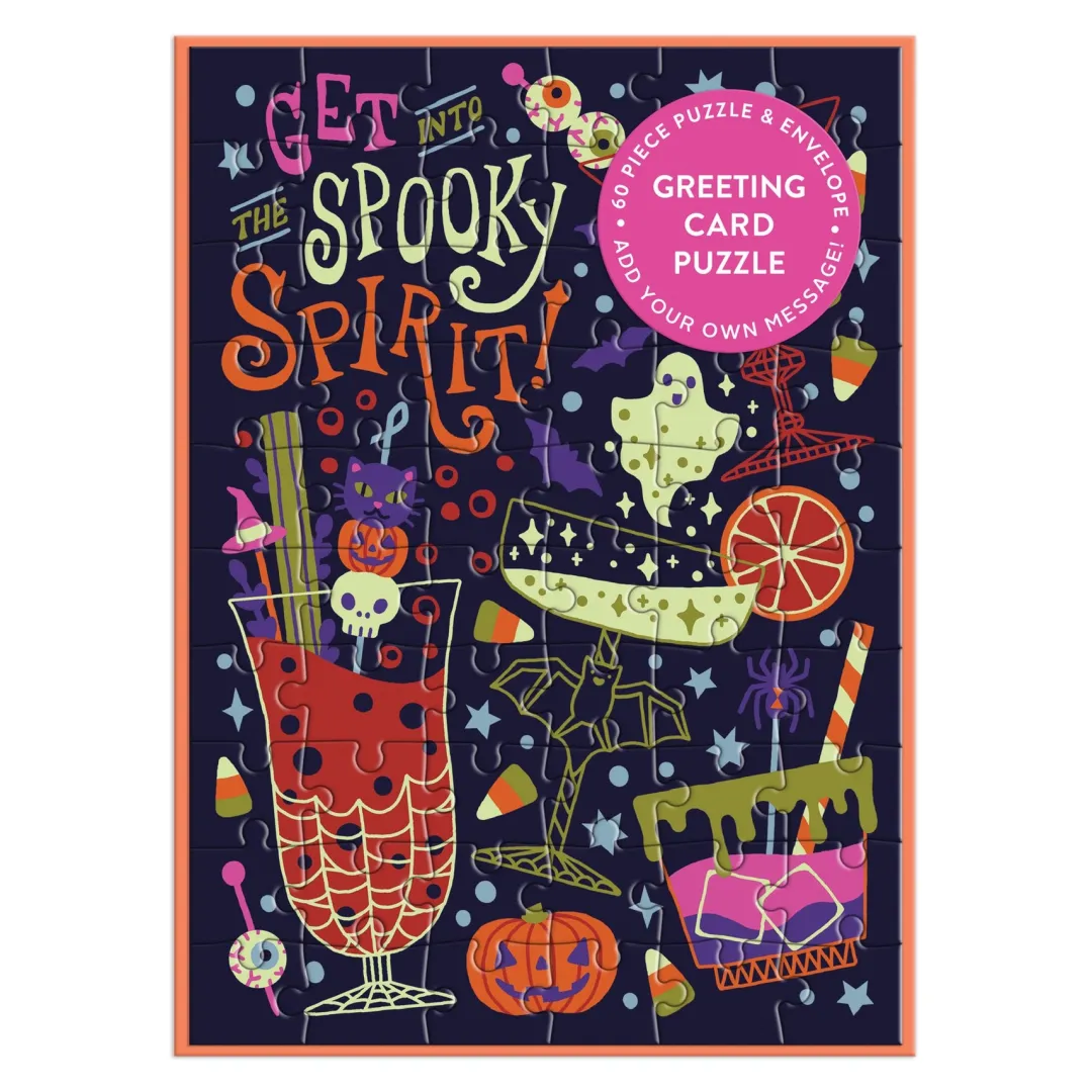 Galison Get into the Spooky Spirit Greeting Card Puzzle